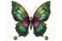 Metallic Butterfly Clipart PNG Clipart, Vibrant Butterfly Product Image 4