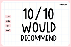 Funny Bathroom Sign Saying SVG | 10/10 Would Recommend Product Image 3