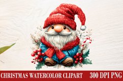 Christmas Gnome Clipart, Winter Clipart Product Image 1