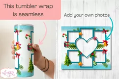 Christmas Photo tumbler wrap for sublimation 20oz Product Image 2