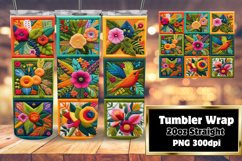 Custom 20oz Tumbler Gift Design , Patchwork Product Image 1