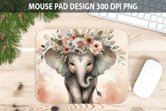 Watercolor Elephant Mouse pad Sublimation - Animal PNG Product Image 1