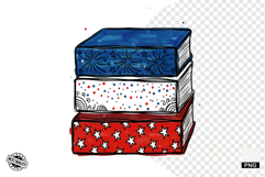 4th of July Books Reading Clipart Product Image 1
