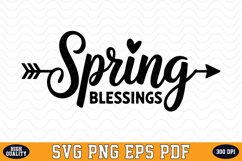 Spring Blessings SVG Design | SVG Cut files Product Image 1