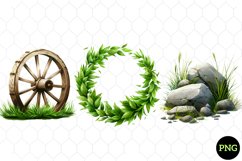 Watercolor Grass Clipart , Watercolor Clipart Product Image 1