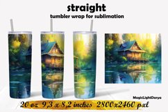 House Tumbler wrap,Lake house Tumbler design Product Image 1