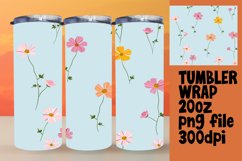 Spring Pastel Boho Bouquet Delight Tumbler Wrap Product Image 1