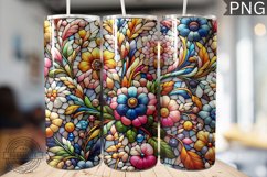 Embroidered Flowers Tumbler Wrap - High Quality 300 Dpi Product Image 1