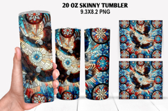 Eagle Skinny Tumbler 20oz Wrap Design,4th of july Tumbler Product Image 1
