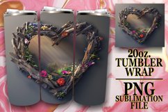 Countryside Charm: 20oz Heart Frame Sublimation Product Image 1