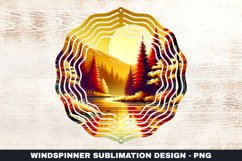 Mountain Wind Spinner Sublimation Design Product Image 1