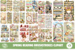 Spring Reading Brushstrokes Clipart Product Image 1