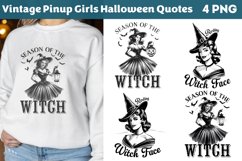 Vintage Pin-up Girls Halloween, Halloween Sublimation Product Image 1