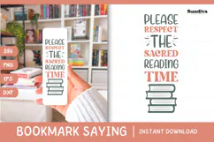 Bookmark Saying SVG | Funny Book Lovers - Sacred Reading Product Image 1