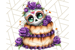 Whimsical Halloween Cake Clipart PNG, Spooky Desserts Product Image 4