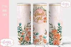 Flower girl Tumbler Wrap for Sublimation Product Image 2