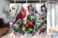 Christmas Cardinals Tumbler Wrap - Christmas Tumbler PNG Product Image 1