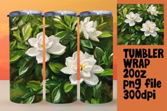 Artistic Flower Oil Tumbler Wrap Design for Sublimation Product Image 1