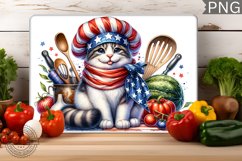 Cat kitchen Cutting Board - Patriotic Cutting Board Product Image 1