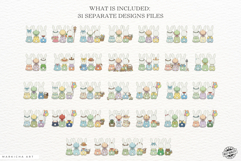 Cute Easter Bunnies Clipart Product Image 3