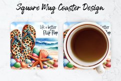 Life is Better with Flip Flops Mug coaster | Coaster Product Image 1