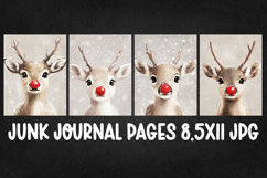 4 Christmas Digital Papers I Christmas Junk Journal Pages Product Image 1