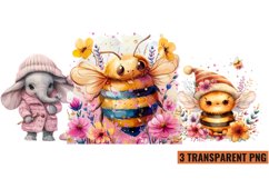 Watercolor Pink Baby Shower Clipart , PNG Product Image 1