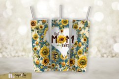 Best mom ever, sunflower sublimation tumbler wrap Product Image 1