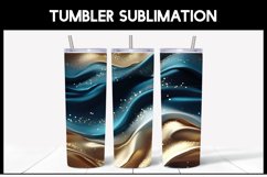 10 Blue Gradient Abstract Glitter Tumbler Seamless Tumbler Product Image 9