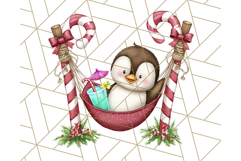 Christmas Penguins The Beach Clipart PNG, Tropical Holiday Product Image 4