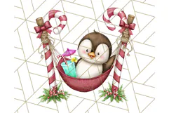 Christmas Penguins The Beach Clipart PNG, Tropical Holiday Product Image 4