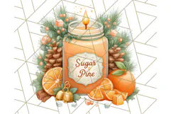 Cozy Christmas Clipart, Santa and Friends PNG Graphics Product Image 4