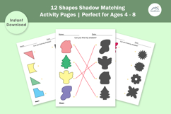 Preschool 12 Shape Shadow Matching Activity Pages for Toddle Product Image 4