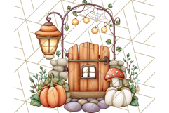Halloween Fairy House Clipart PNG, Spooky Cottage Art Product Image 4