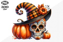 Halloween Skull Sublimation - Clipart PNG Design Product Image 1
