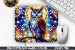 Owls Mouse Pad Sublimation, 4th Of July Mouse Pad PNG Product Image 1