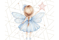 Pastel Blue Fairy Garden Clipart, Enchanted Cottagecore Png Product Image 4