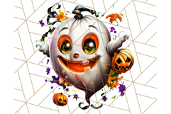 Bright Halloween Dinosaur PNG Clipart with Holiday Elements Product Image 4