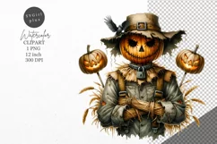 Halloween clipart, Scarecrow clipart, Gothic clipart, Product Image 1