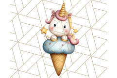 Cute Dessert Unicorn PNG Clipart with Cupcakes &amp; Candies Product Image 4
