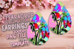 Bright Pop Art Sublimation Teardrop Earring Design Product Image 1