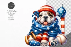 Patriotic clipart, American bulldog clipart, USA clipart Product Image 1