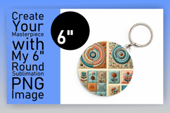 Cute Round Design Coaster PNG , Patchwork Product Image 1