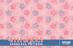 American 4th of July Patriotic Fireworks Seamless Pattern Product Image 1