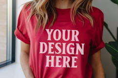 Comfort Colors 1717 Red T-Shirt mockup , CC 1717 Product Image 1