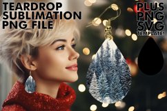Snow-Covered Trees: Embroidered Teardrops Product Image 1