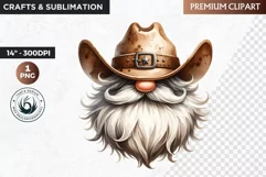 Western clipart, Cowboy Gnome clipart, gnome sublimation Product Image 1