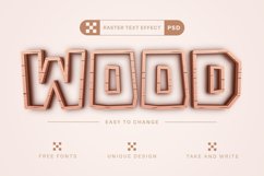 Wooden Stroke - Editable Text Effect, Font Style Product Image 1