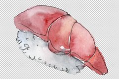 Sushi set Philadelphia watercolor png Product Image 6