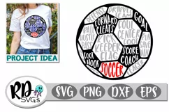 Soccer Ball Word Art - A Soccer Typography Cricut Cut File Product Image 1